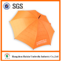 Grande taille de parapluie en bois automatique promotionnel de couleur orange de produits de grande qualité